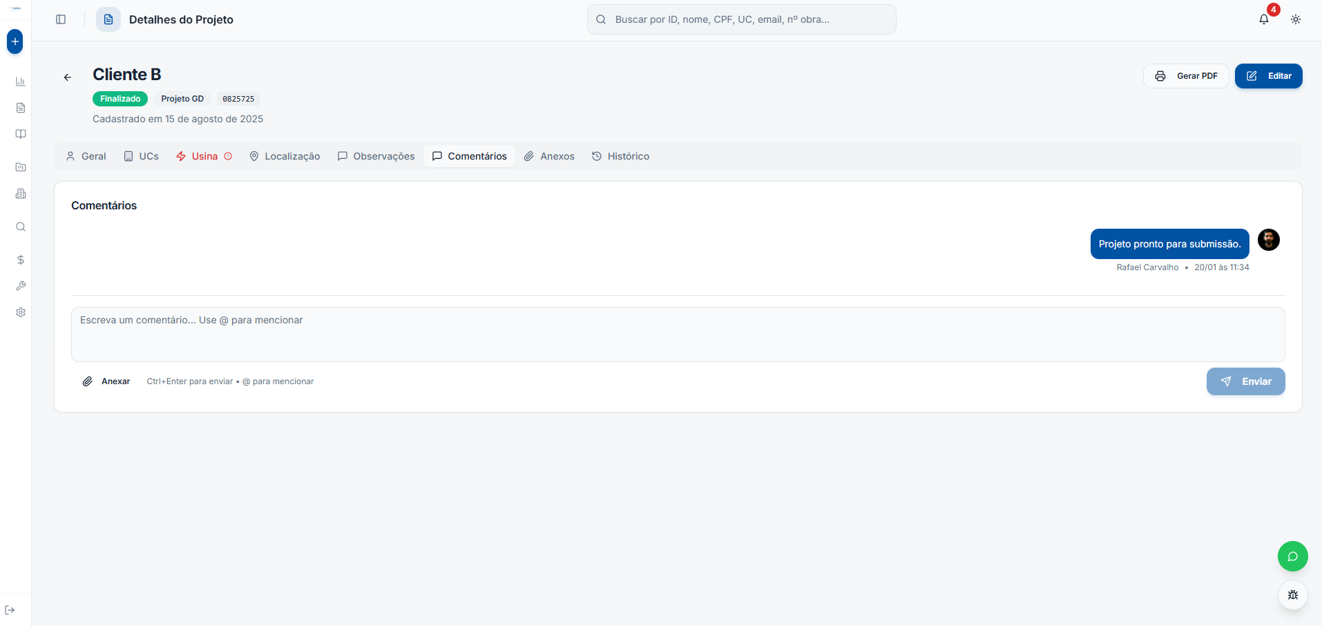 Sistema de Comentários